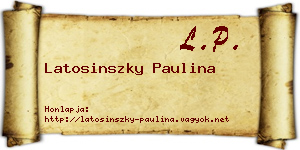 Latosinszky Paulina névjegykártya